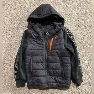 New Reebok Boys Grey Zip Up Hoodie Jacket - Size XS  NWT